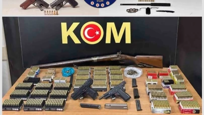 Muğla’da ruhsatsız silah operasyonu: 2 bin 264 mermi ele geçirildi