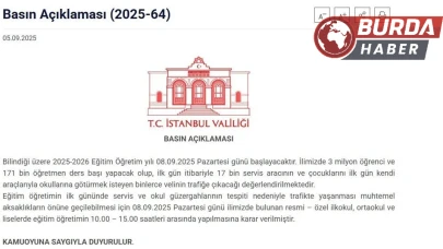 Valilikten okulların ilk günü için saat düzenlemesi!