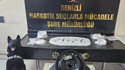 Denizli'de Lastikte Gizlenmiş 4 Kilogram Uyuşturucu Ele Geçirildi