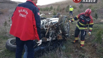 Susurluk'ta Otomobil Şarampole Yuvarlandı: 1 Kişi Hayatını Kaybetti