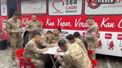 Kilis Jandarması Kızılay'ın Kan Bağışı Kampanyasına Destek Verdi