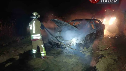 Hatay'da Seyir Halinde Yanan Otomobil Kullanılamaz Hale Geldi