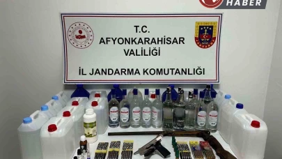 Jandarma ekiplerinden sahte alkol operasyonu
