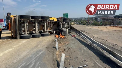 Başakşehir’de Kaza: Devrilen Kamyon Trafiği Kilitledi.