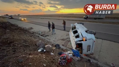 Kilis'te kaza: Otomobil taklalar attı, 5 kişi yaralandı