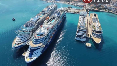 Kuşadası’na 4 kruvaziyer ile 10 bin 800 turist geldi