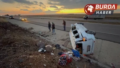 Kilis'te kaza: Otomobil taklalar attı, 5 kişi yaralandı