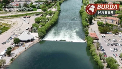 Yağışlar nedeniyle su seviyesi artan Kızılırmak dron ile görüntülendi