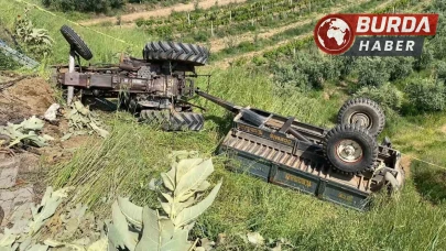 Traktörün uçuruma yuvarlanması sonucu sürücü hayatını kaybetti