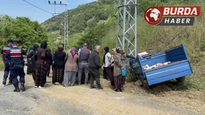 Kontrolden çıkan tarım aracı devrildi: 5 kişi yaralandı