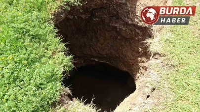 Yozgat'ta evlerin arasında oluşan obruk mahalleyi tedirgin etti