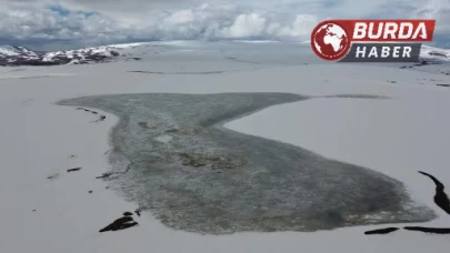 Kars’ta 2 bin 200 rakımda kar manzarası böyle görüntülendi