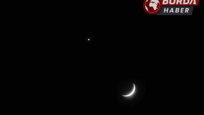 Kayseri semalarında Hilal ve Venüs buluşması