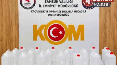 Samsun'da kaçak alkol operasyonu: 90 litre etil alkol ele geçirildi