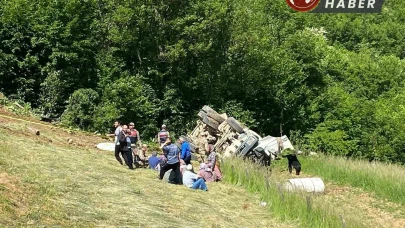 Gümüşhane’de beton mikseri dik yamaçtan yuvarlandı: 2 ölü, 1 yaralı