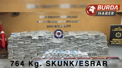 İzmir’de operasyonda 764 kilogram uyuşturucu madde ele geçirildi