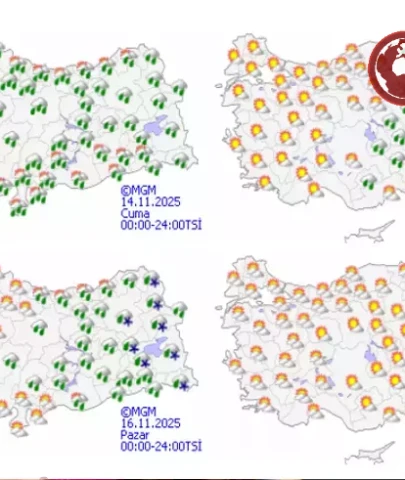 Meteoroloji Genel Müdürlüğü'nden Hava Durumu Tahminleri