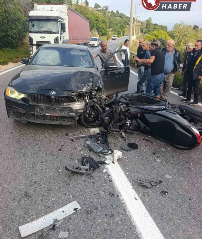 Otomobil ile motosiklet çarpıştı: 2 kişi yaralandı