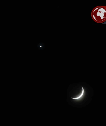 Kayseri semalarında Hilal ve Venüs buluşması