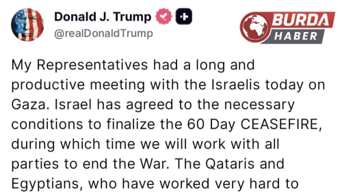 Trump: "İsrail 60 günlük ateşkese dair koşulları kabul etti"