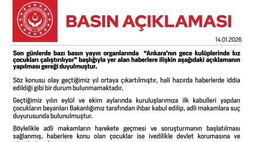 Kız Çocuklarını İstismar İddialarıyla İlgili Bakanlıktan Açıklama