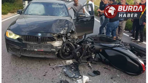 Otomobil ile motosiklet çarpıştı: 2 kişi yaralandı