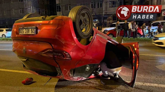 Samsun'da Makas Atan Otomobil Takla Attı: 1 Yaralı