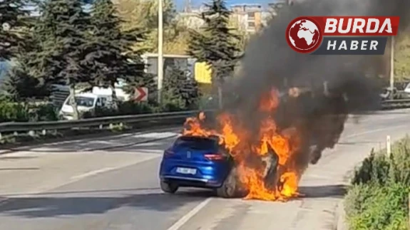 Samsunsporlu Futbolcu Musaba'nın Kullandığı Otomobili Alev Aldı