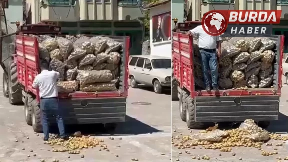 Yozgat'ta ilçe başkanının patates şovu pahalıya patladı.