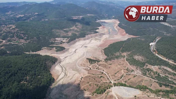 Bursa’nın iki barajdan birisi olan Nilüfer Barajı tamamen kurudu.