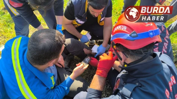 Ceyhan'da Ayağı Testereye Sıkışan Kişiyi İtfaiye Ekipleri Kurtardı