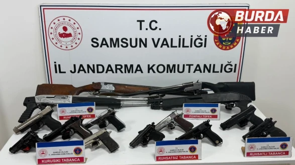 Samsun'da Sosyal Medyada Silahla Ateş Eden 6 Kişi Yakalandı