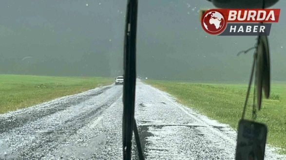 Kars’ta etkili olan dolu tarım arazilerine zarar verdi