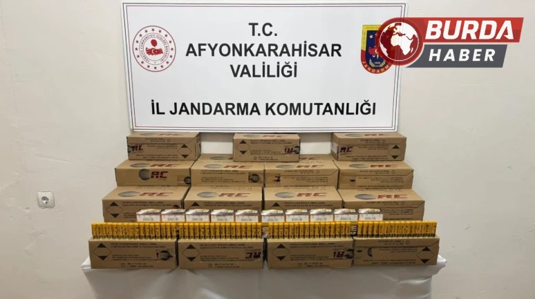 Afyonkarahisar’da 10 bin adet kaçak av tüfeği mermisi ele geçirildi