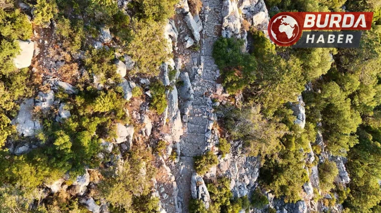 Antalya'nın Köklü Tarihi Kervan Yolu Havadan Görüntülendi