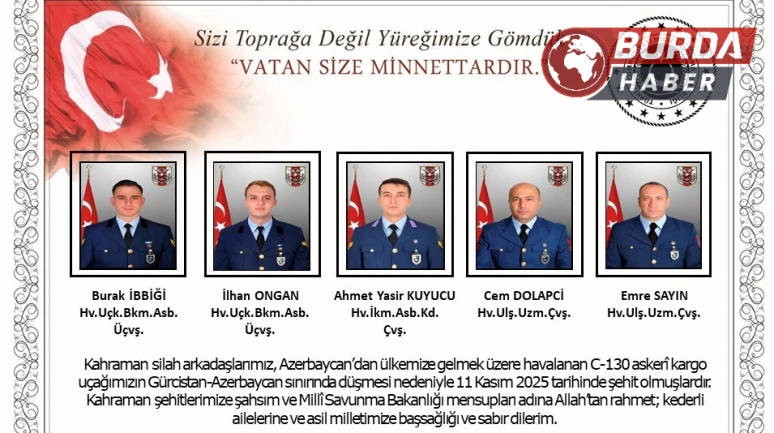 Milli Savunma Bakanlığı, 20 Askerin Şehit Olduğunu Duyurdu