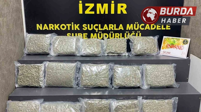 İzmir'de 21 Kilo Skank Uyuşturucu Ele Geçirildi, Şüpheli Tutuklandı