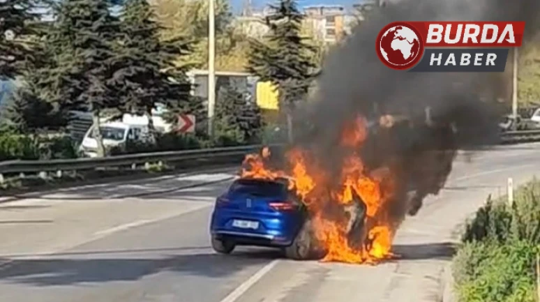 Samsunsporlu Futbolcu Musaba'nın Kullandığı Otomobili Alev Aldı