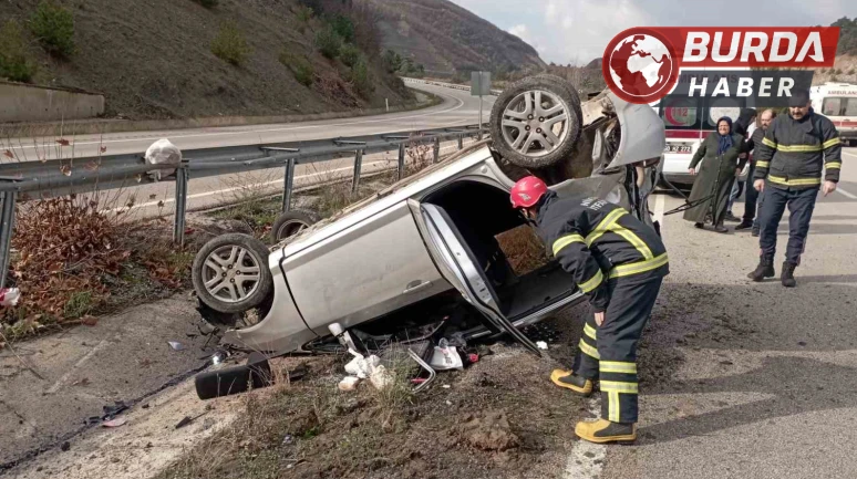 Tokat'ta Trafik Kazasında Araç Takla Attı : 5 Kişi Yaralandı