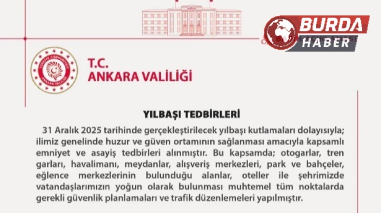 Başkentte Yılbaşında 19 Bin 242 Emniyet Personeli Görev Alacak