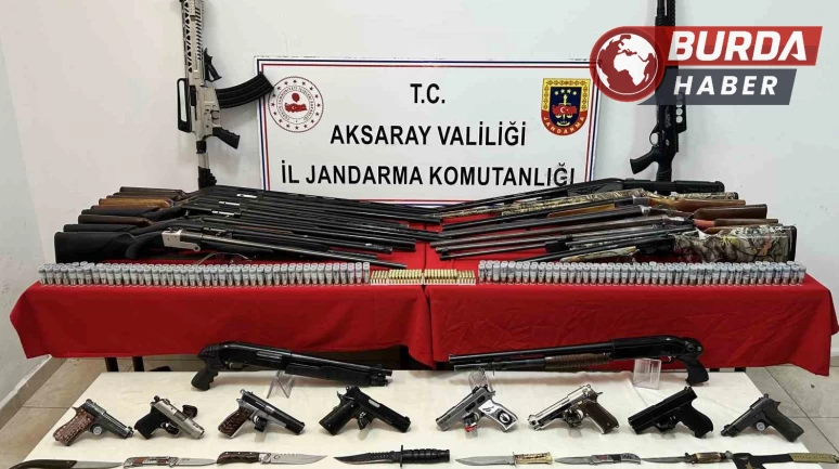 Aksaray’da 35 adrese silahlı maganda operasyonu:Evler cephanelik çıktı