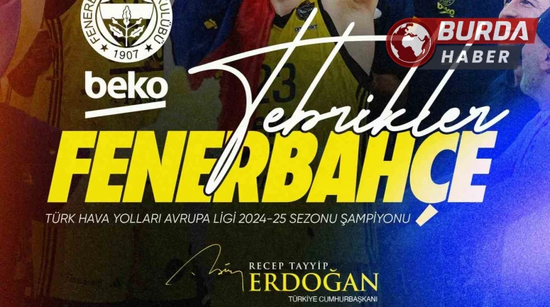 Cumhurbaşkanı Erdoğan Fenerbahçe’yi tebrik etti.