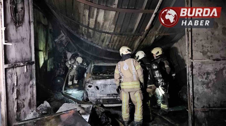 Bahçelievler’de oto tamirhanede korkutan yangın!