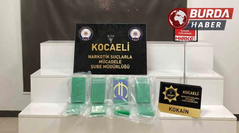 TEM’de durdurulan bir araçta 9 kilo kokain ele geçirildi.