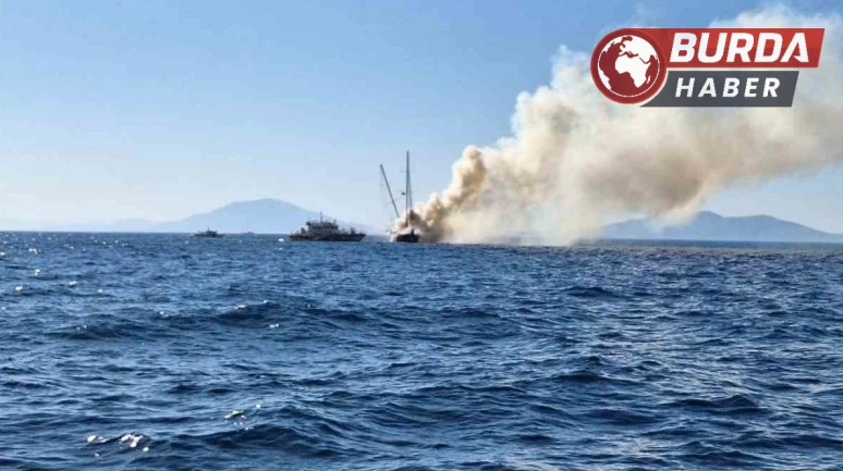 Bodrum’da Polonyalı turistlerin de olduğu tekne yanarak battı.