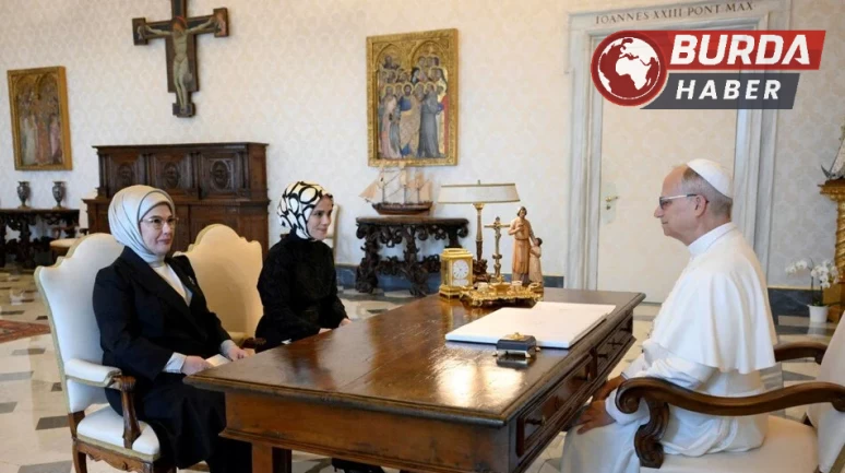 Emine Erdoğan, Vatikan Devlet Başkanı Papa 14. Leo ile görüştü.