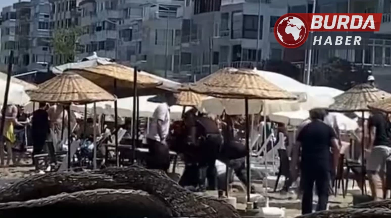Halk plajında şezlong kavgası:Zabıta ile işletme arasında arbede çıktı