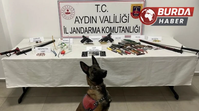 Aydın'da Jandarma Operasyonunda Uyuşturucu ve Silahlar Ele Geçirildi