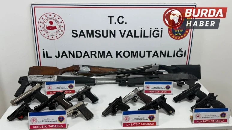 Samsun'da Sosyal Medyada Silahla Ateş Eden 6 Kişi Yakalandı