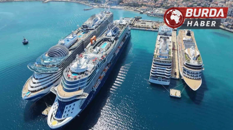 Kuşadası’na 4 kruvaziyer ile 10 bin 800 turist geldi